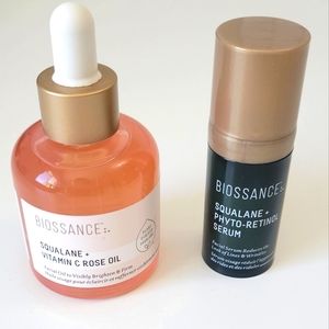 Biossance set Squalane Vitamin C oil and Phyto-Retinol Serum